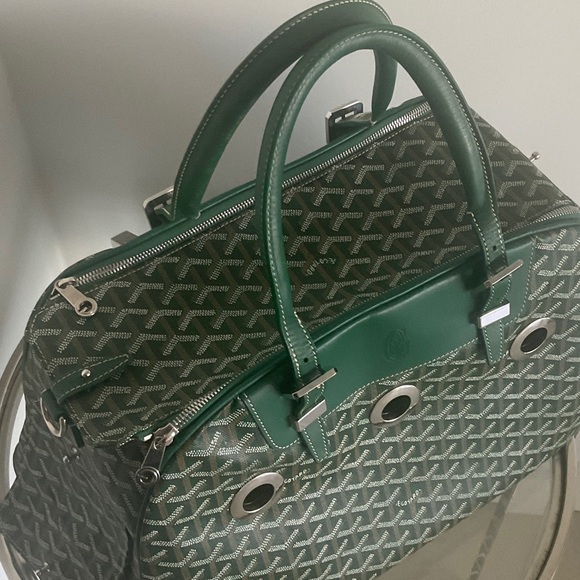 $5340 Goyard Green Dog carrier  Bag - Picture 4 of 12